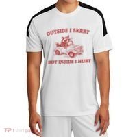 Outside I Skrrt Inside I Hurt Raccoon Sport-Tek Competitor United Soccer Jersey thumb 0