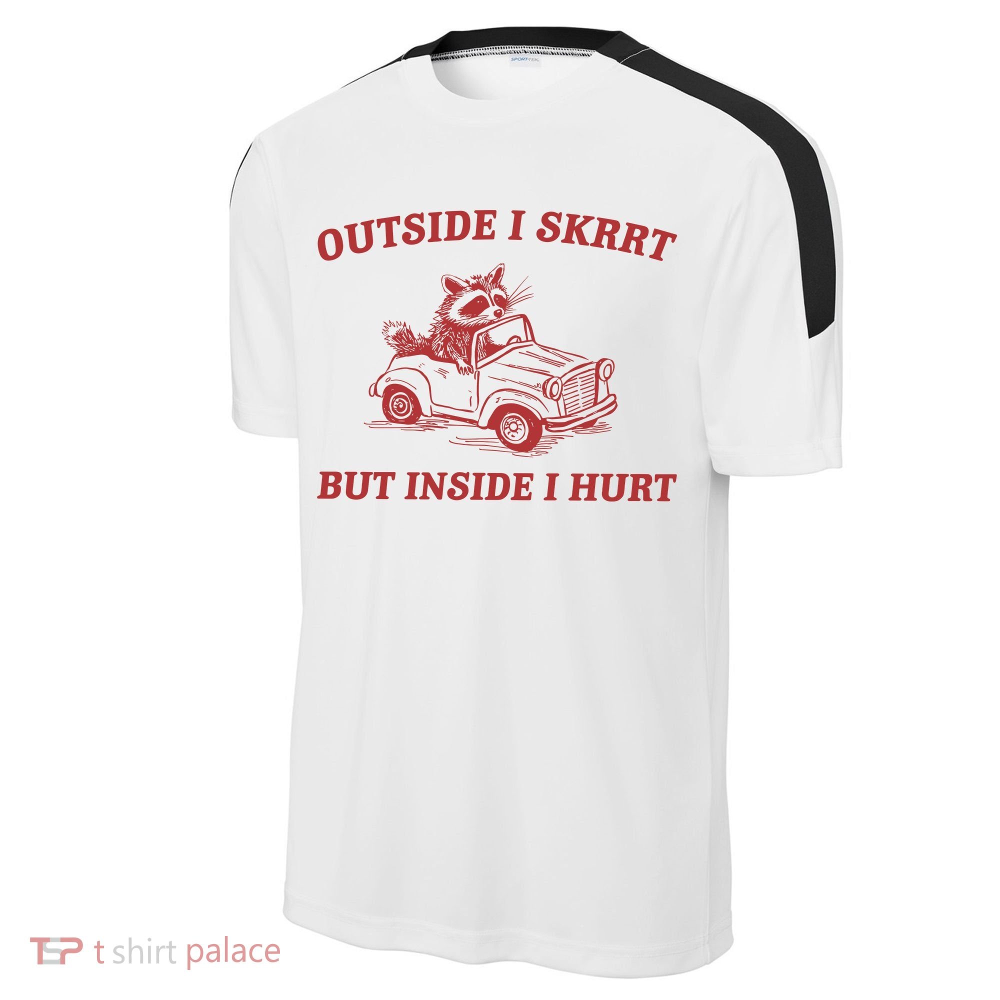 Outside I Skrrt Inside I Hurt Raccoon Sport-Tek Competitor United Soccer Jersey