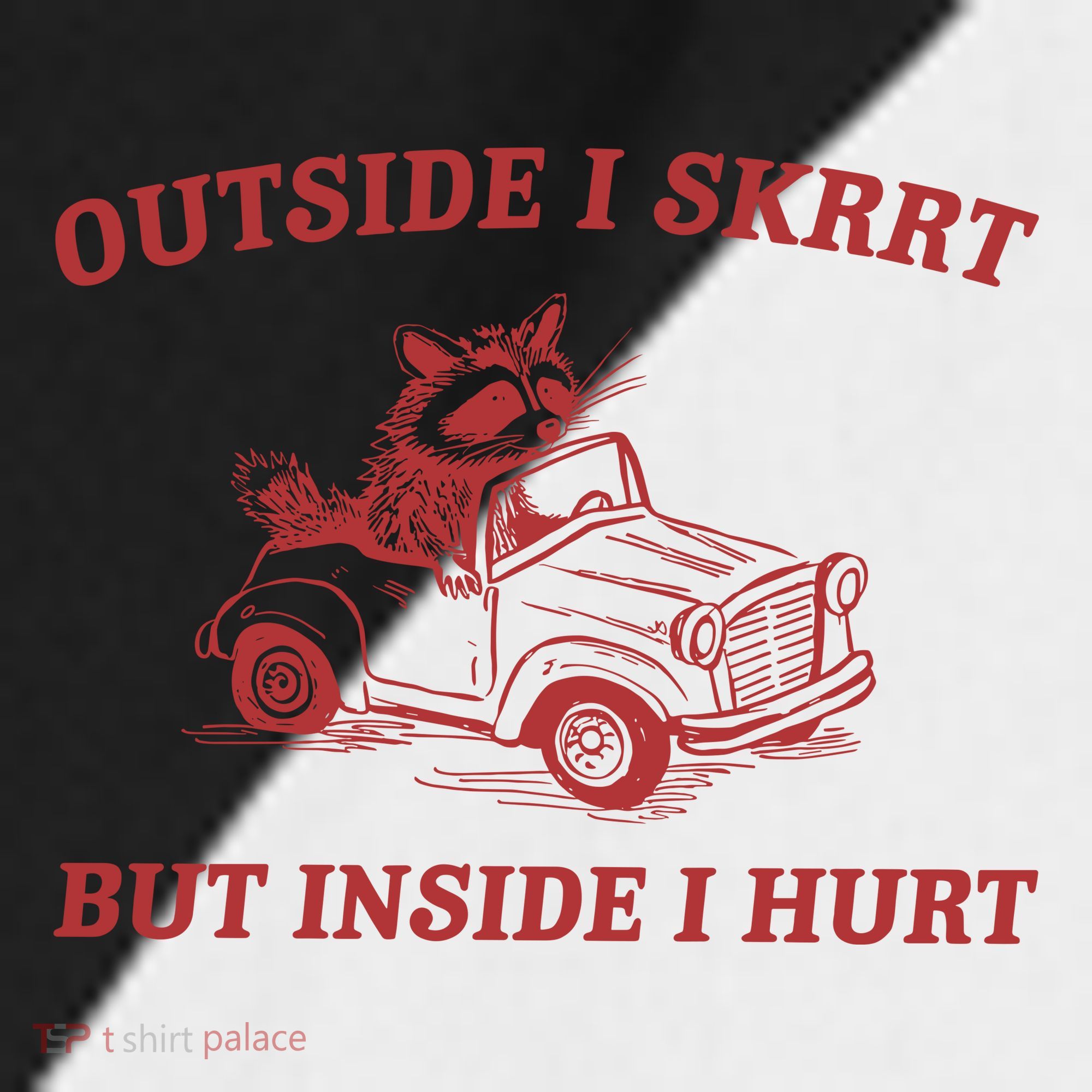 Outside I Skrrt Inside I Hurt Raccoon Sport-Tek Competitor United Soccer Jersey