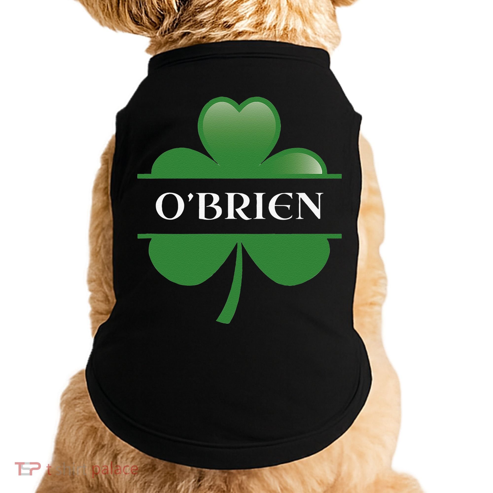 O'Brien Irish Shamrock Lucky St Patricks Day Gift Doggie Tank