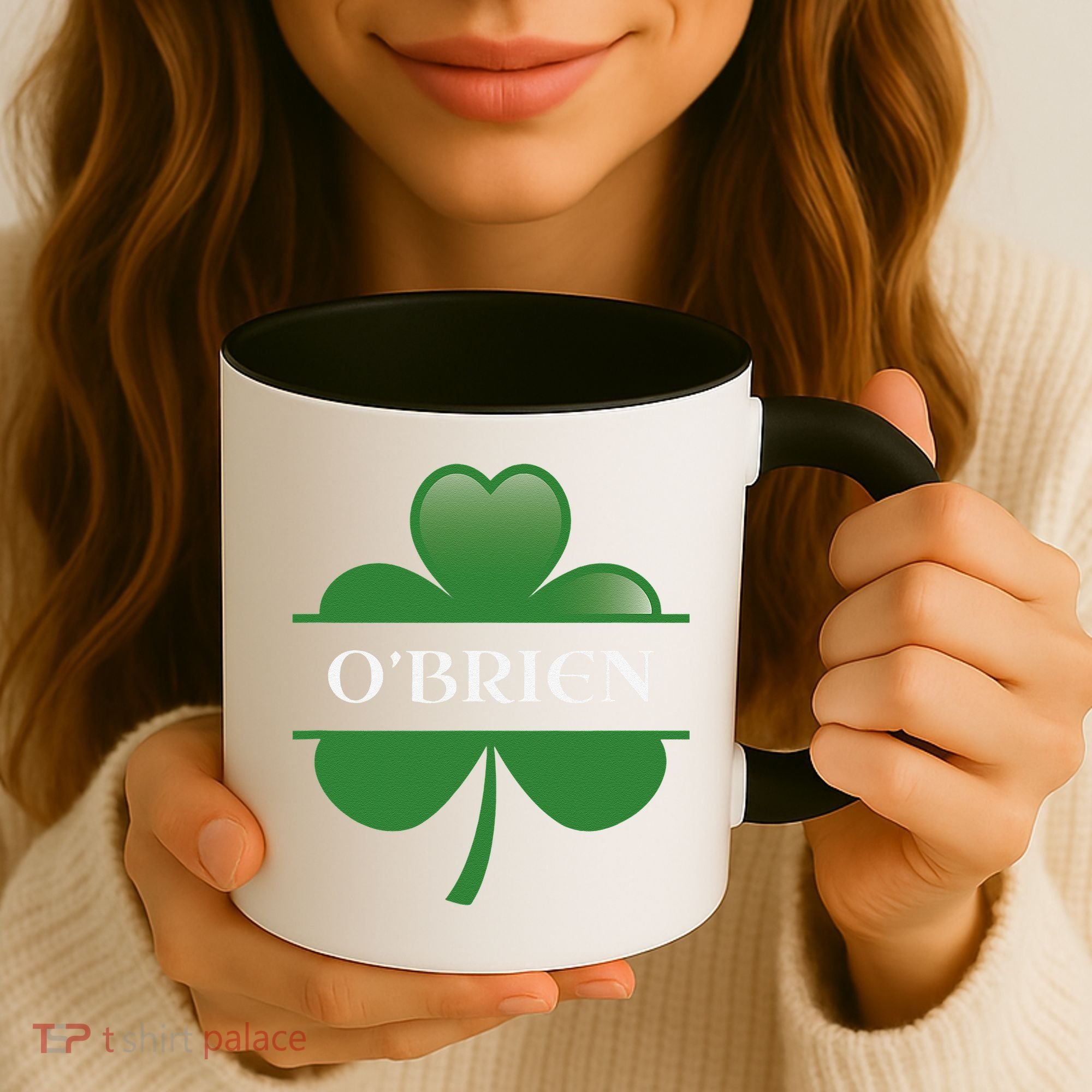O'Brien Irish Shamrock Lucky St Patricks Day Gift Coffee Mug
