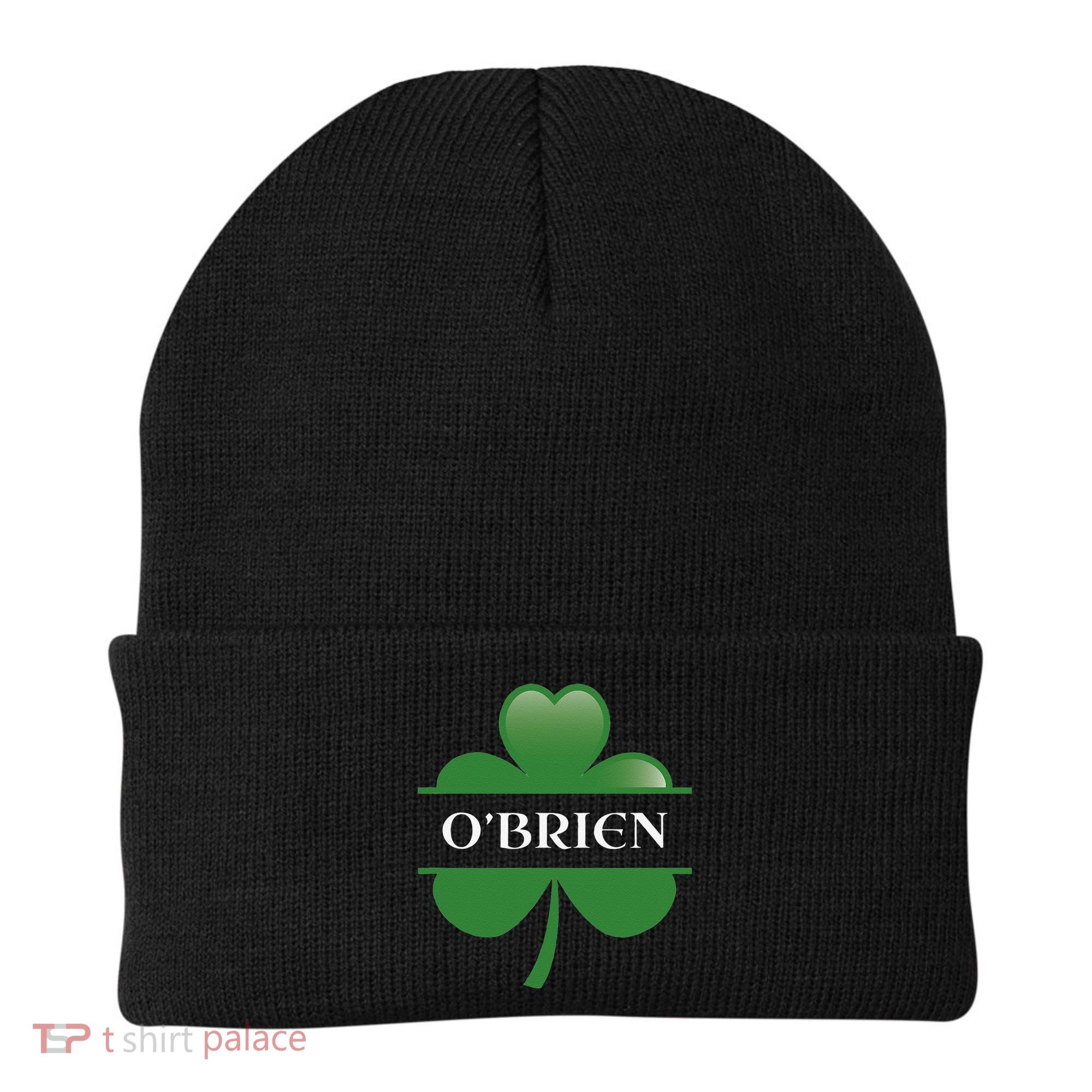 O'Brien Irish Shamrock Lucky St Patricks Day Gift Beanie
