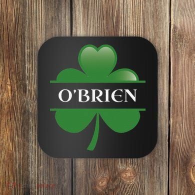 O'Brien Irish Shamrock Lucky St Patricks Day Gift Coaster