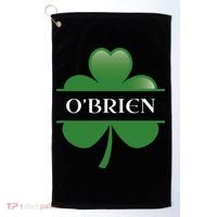 O'Brien Irish Shamrock Lucky St Patricks Day Gift Golf Towel thumb 0