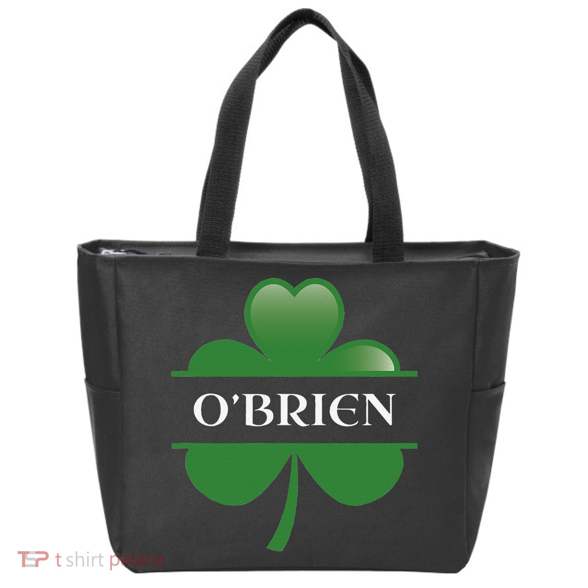 O'Brien Irish Shamrock Lucky St Patricks Day Gift Tote Bag