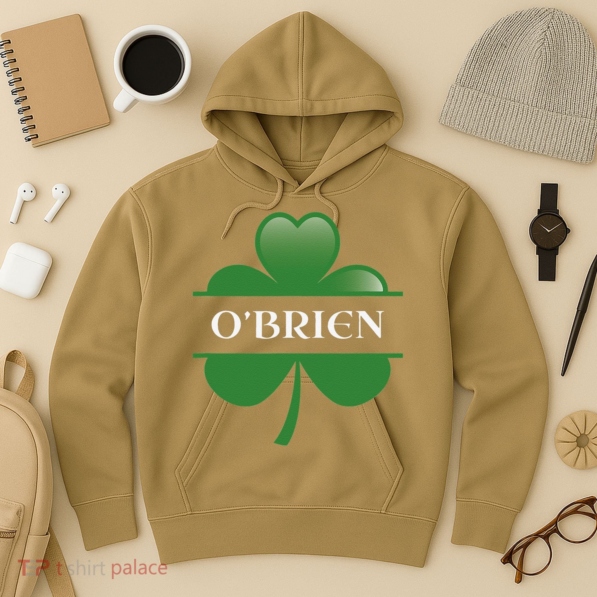O'Brien Irish Shamrock Lucky St Patricks Day Gift Hoodie