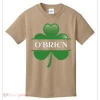 O'Brien Irish Shamrock Lucky St Patricks Day Gift Kids T-Shirt thumb 0