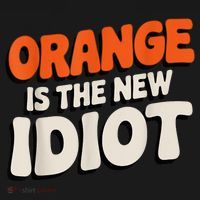 Orange Is The New Idiot USA-Made Doggie Bandana thumb 2