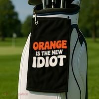 Orange Is The New Idiot Golf Towel thumb 2