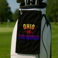 Ohio Is Taking Over The World Meme Cool Gift Ohio Vs The World Gift Golf Towel thumb 2