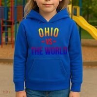 Ohio Is Taking Over The World Meme Cool Gift Ohio Vs The World Gift Kids Hoodie thumb 3