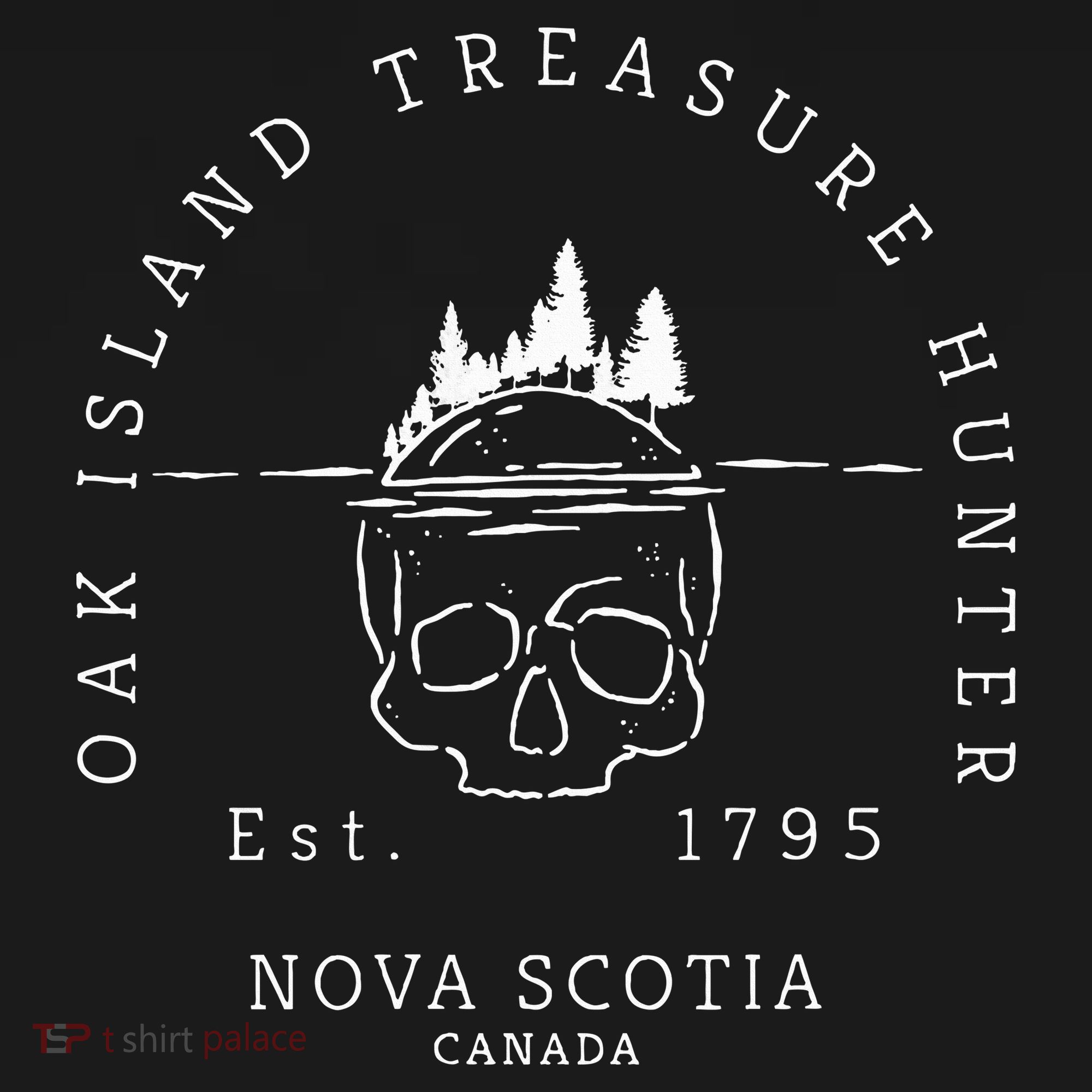 Oak Island Treasure Hunter Skull Gift Doggie Tank