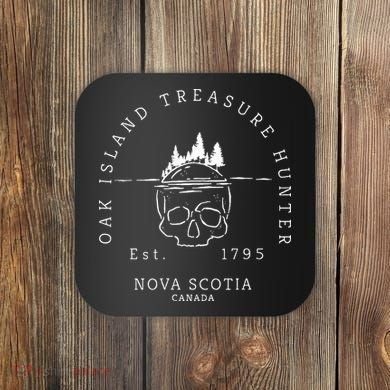 Oak Island Treasure Hunter Skull Gift Coaster