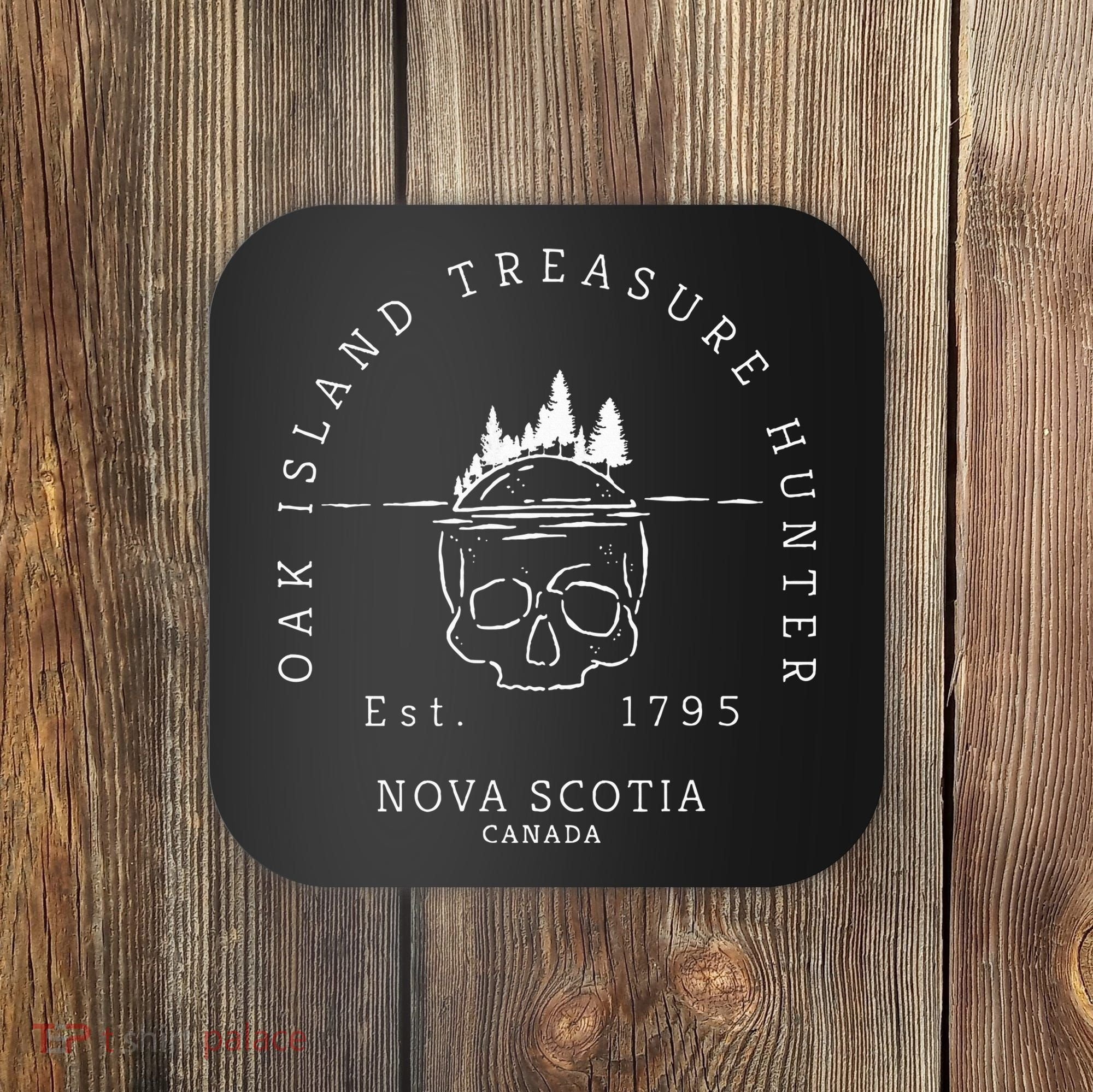 Oak Island Treasure Hunter Skull Gift Coaster