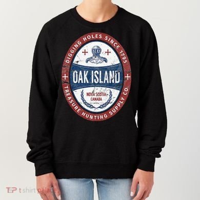 Oak Island Treasure Hunting Retro Templar Knight Treasure Gi Women's Sweatshirt