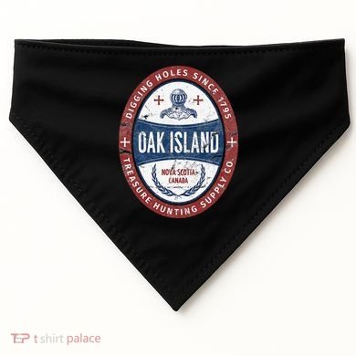 Oak Island Treasure Hunting Retro Templar Knight Treasure Gi USA-Made Doggie Bandana