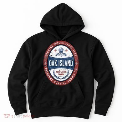 Oak Island Treasure Hunting Retro Templar Knight Treasure Gi Hoodie