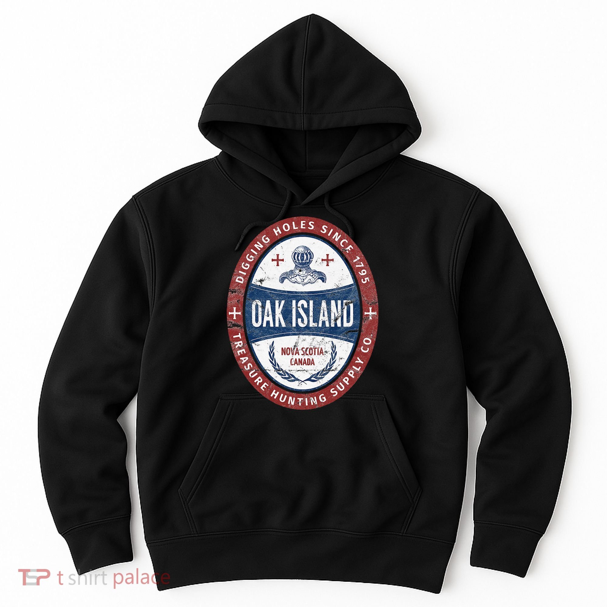 Oak Island Treasure Hunting Retro Templar Knight Treasure Gi Hoodie