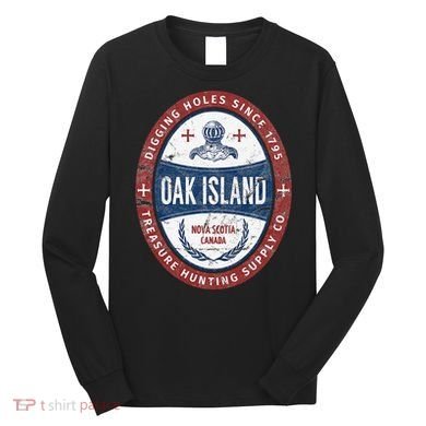 Oak Island Treasure Hunting Retro Templar Knight Treasure Gi Long Sleeve Shirt