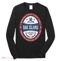 Oak Island Treasure Hunting Retro Templar Knight Treasure Gi Long Sleeve Shirt thumb 0