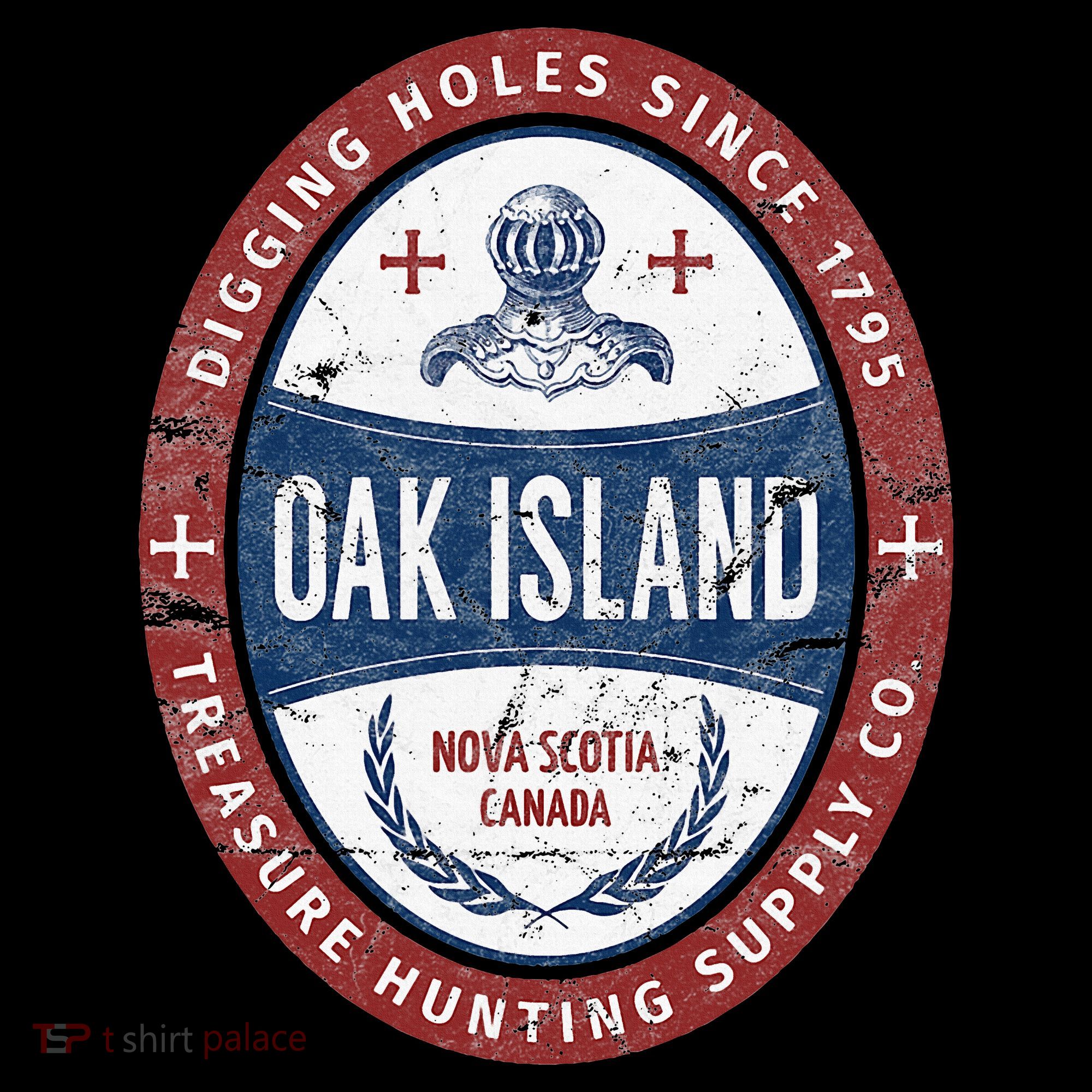Oak Island Treasure Hunting Retro Templar Knight Treasure Gi Long Sleeve Shirt