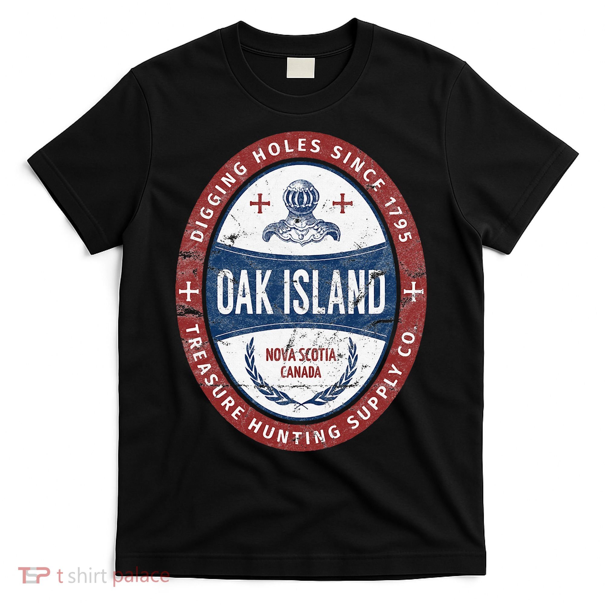 Oak Island Treasure Hunting Retro Templar Knight Treasure Gi T-Shirt