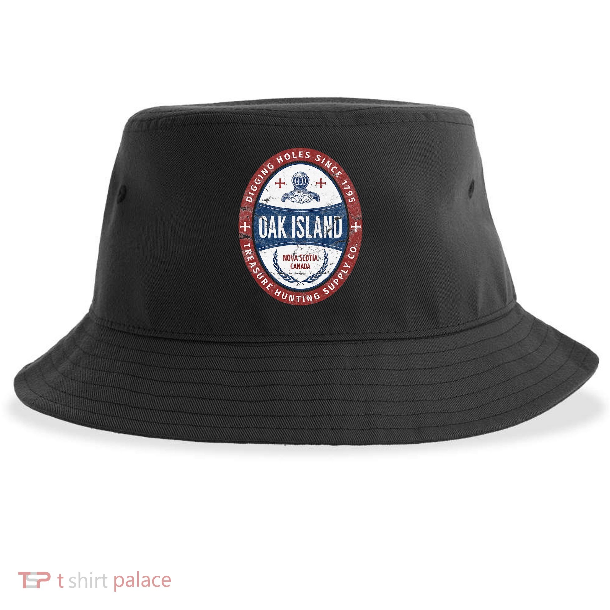 Oak Island Treasure Hunting Retro Templar Knight Treasure Gi Sustainable Bucket Hat