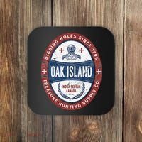 Oak Island Treasure Hunting Retro Templar Knight Treasure Gi Coaster thumb 0