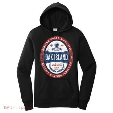 Oak Island Treasure Hunting Retro Templar Knight Treasure Gi Women's Hoodie