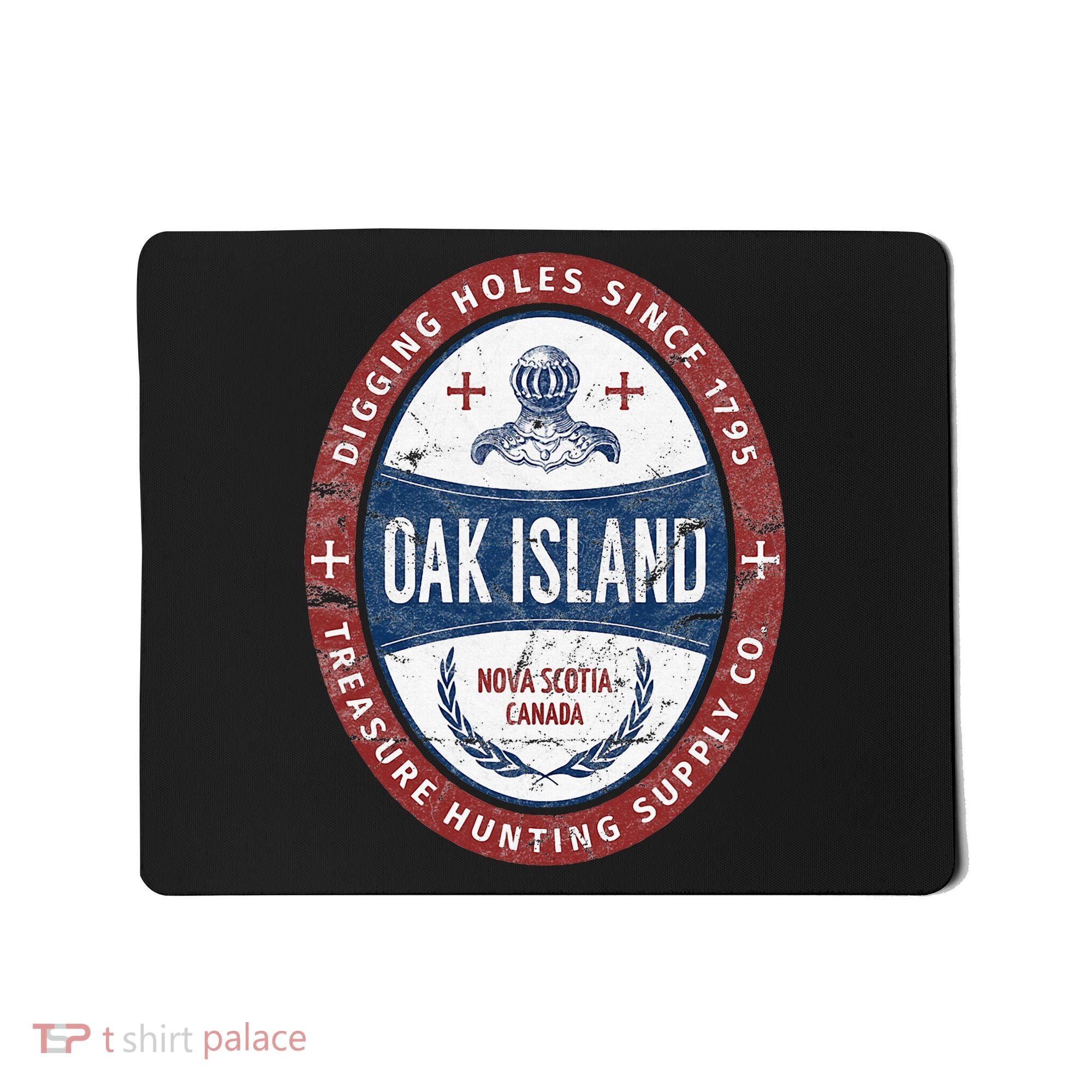 Oak Island Treasure Hunting Retro Templar Knight Treasure Gi Mousepad