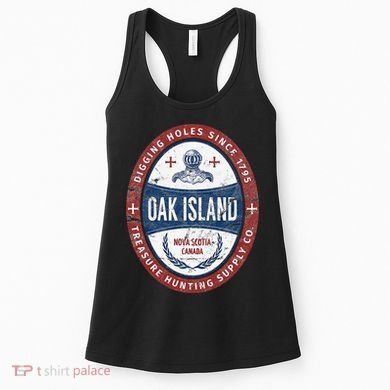 Oak Island Treasure Hunting Retro Templar Knight Treasure Gi Women's Tank Top