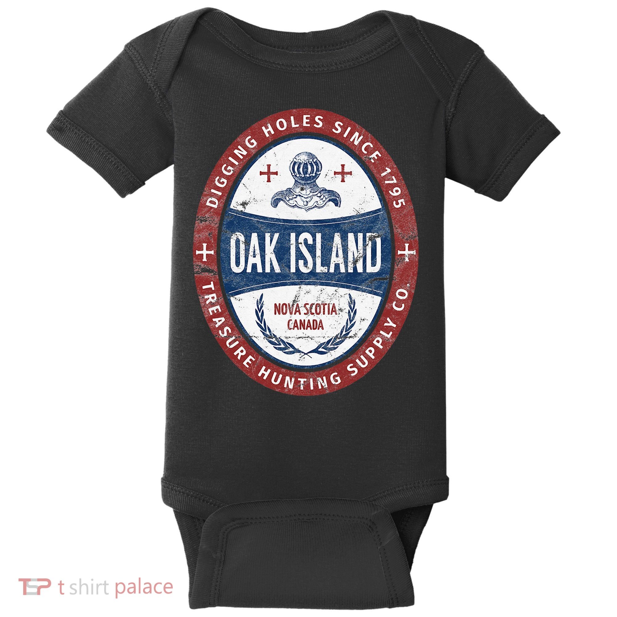 Oak Island Treasure Hunting Retro Templar Knight Treasure Gi Baby Bodysuit
