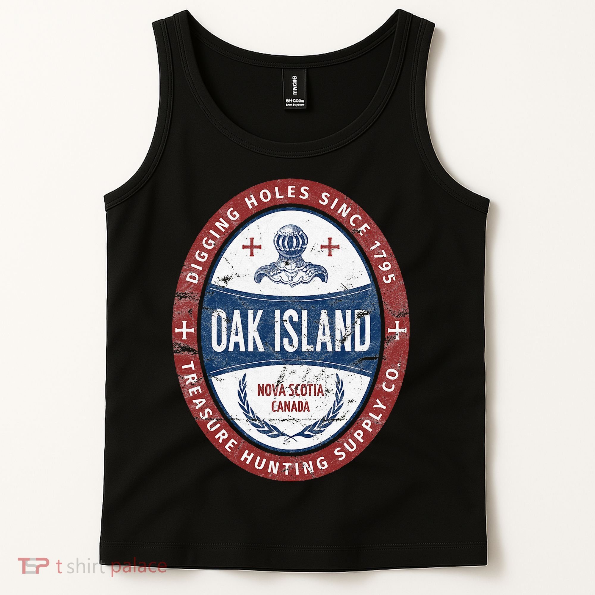 Oak Island Treasure Hunting Retro Templar Knight Treasure Gi Tank Top