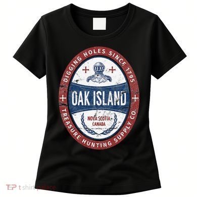 Oak Island Treasure Hunting Retro Templar Knight Treasure Gi Women's T-Shirt