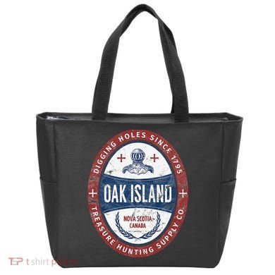 Oak Island Treasure Hunting Retro Templar Knight Treasure Gi Tote Bag