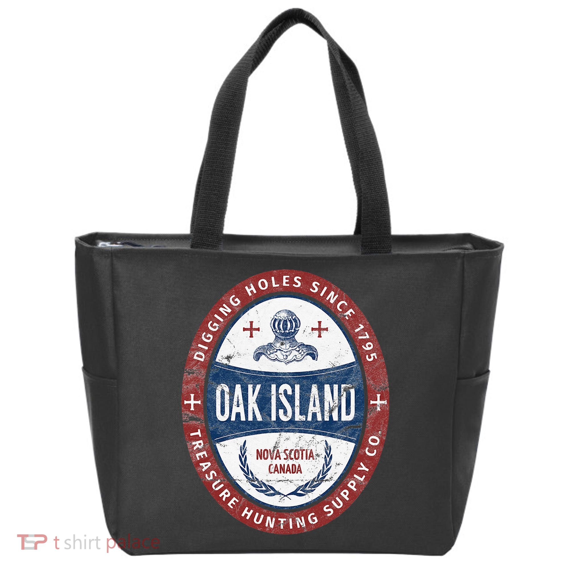 Oak Island Treasure Hunting Retro Templar Knight Treasure Gi Tote Bag