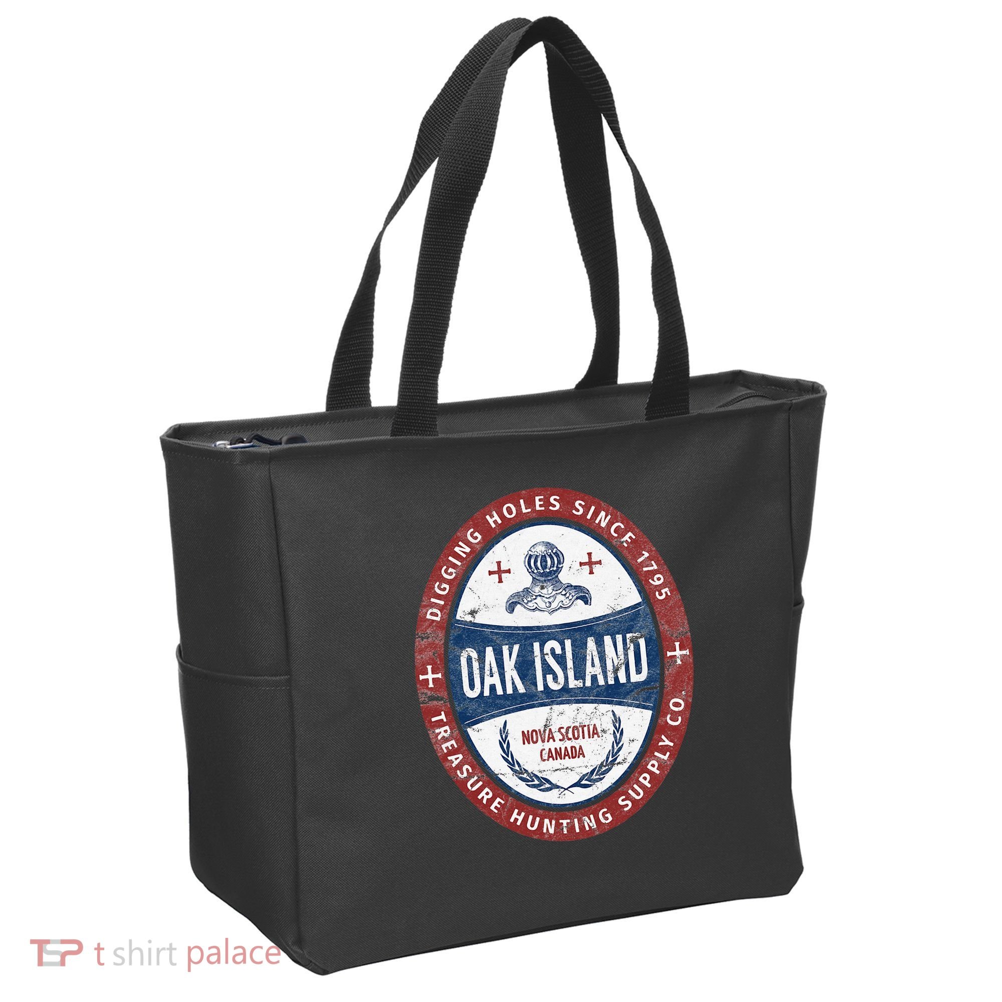 Oak Island Treasure Hunting Retro Templar Knight Treasure Gi Tote Bag
