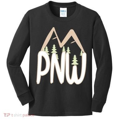Oregon Idaho Washington Pacific Northwest Pnw Gift Kids Long Sleeve Shirt