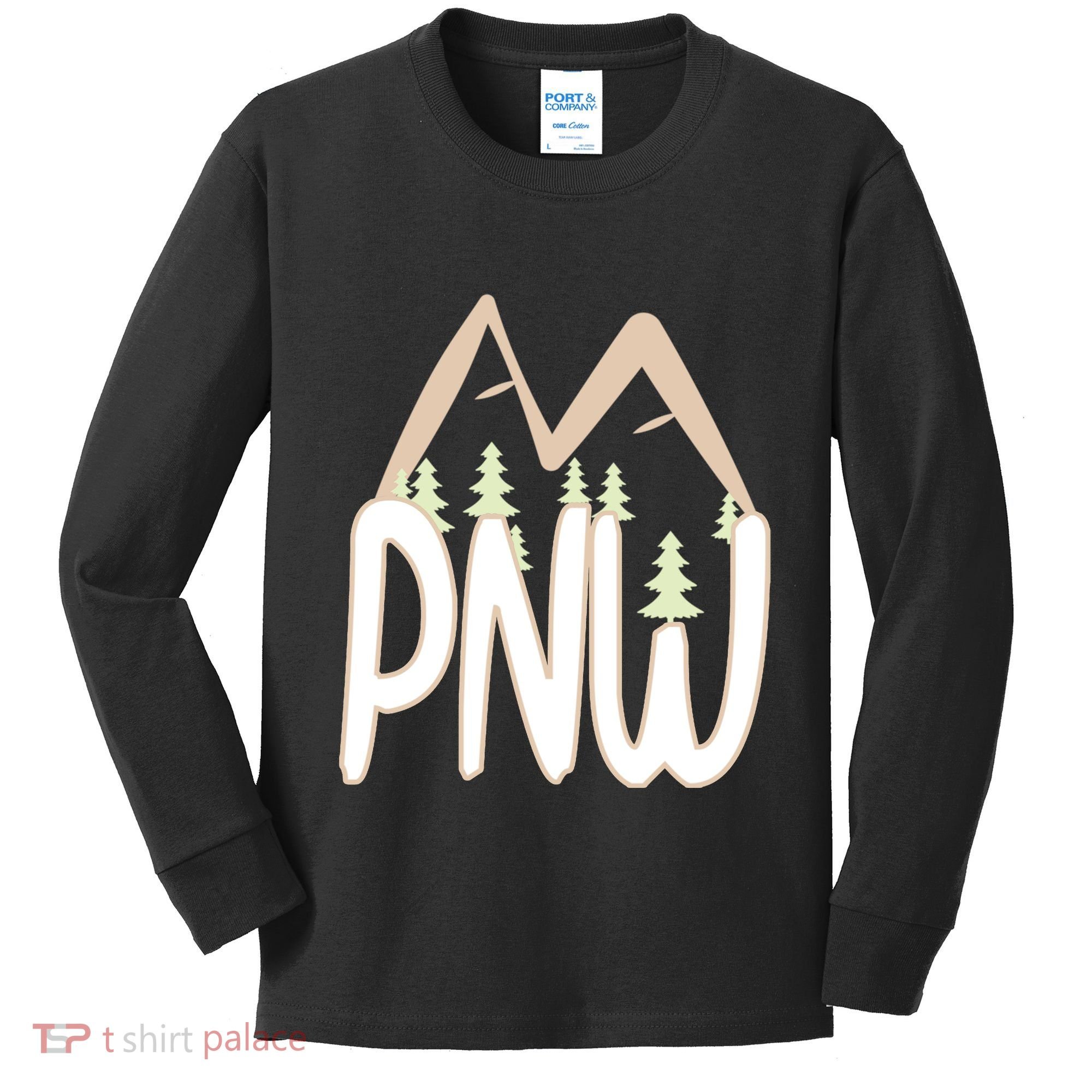 Oregon Idaho Washington Pacific Northwest Pnw Gift Kids Long Sleeve Shirt