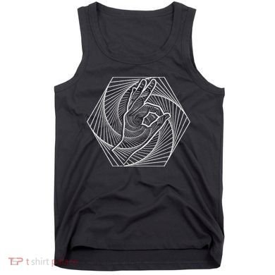 Optical Illusion You Looked Punch Shoulder Circle Game Tank Top