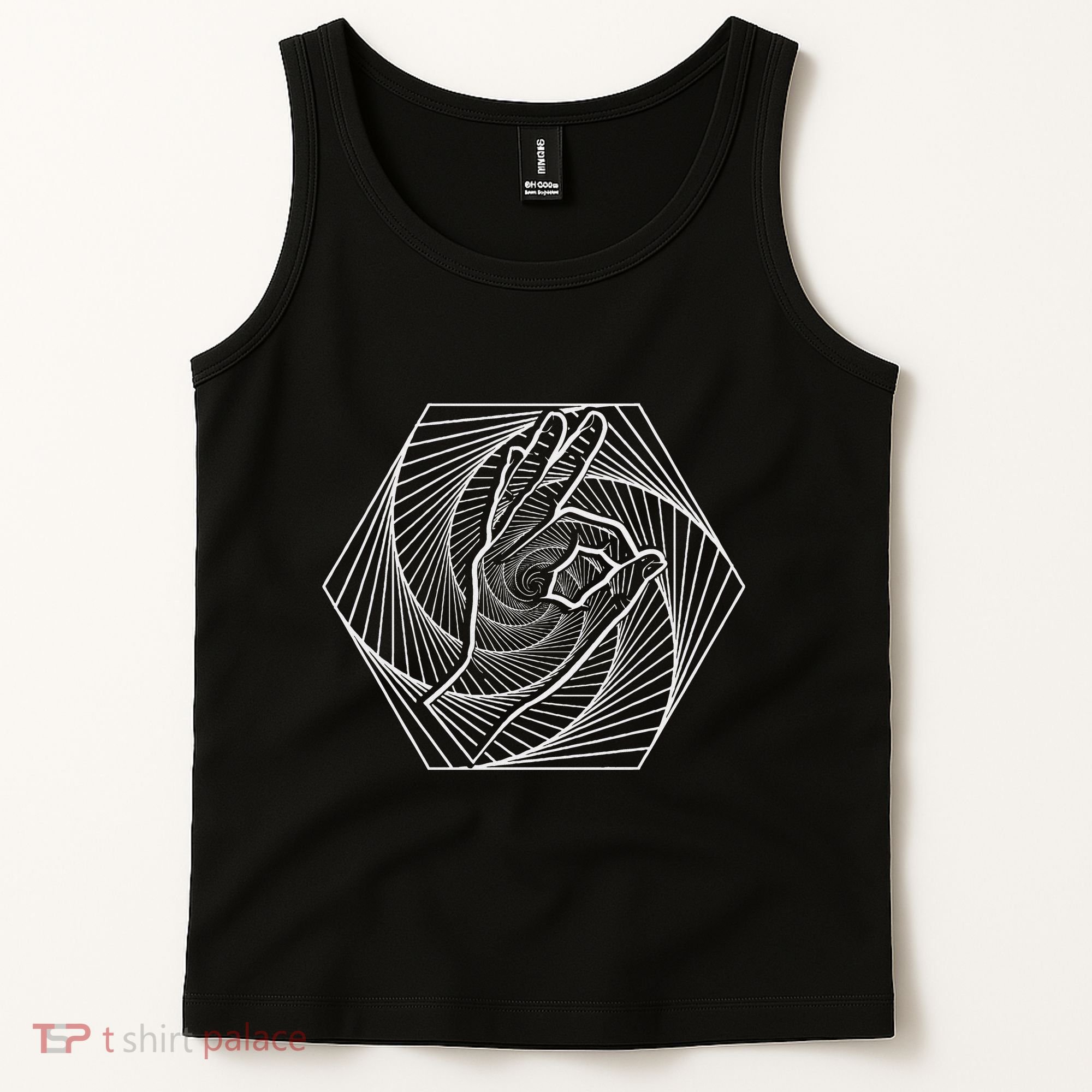 Optical Illusion You Looked Punch Shoulder Circle Game Tank Top