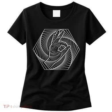 Optical Illusion You Looked Punch Shoulder Circle Game Women's T-Shirt