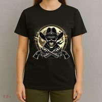 Outlaw Justice Cowboy Skull Guns For Western Lovers T-Shirt thumb 4
