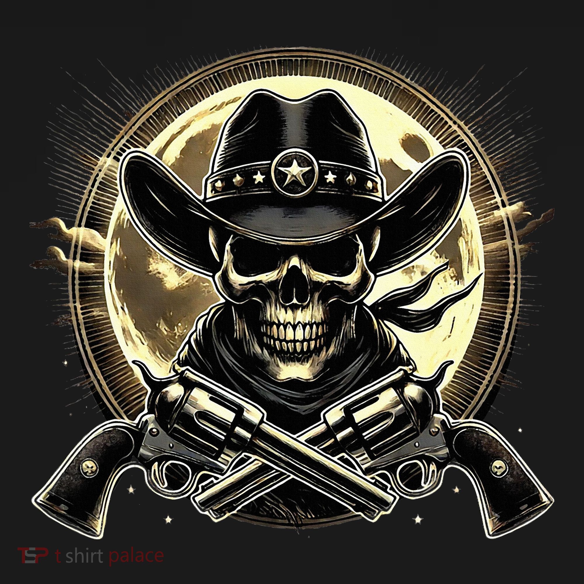 Outlaw Justice Cowboy Skull Guns For Western Lovers Women's Tank Top