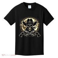 Outlaw Justice Cowboy Skull Guns For Western Lovers Kids T-Shirt thumb 0