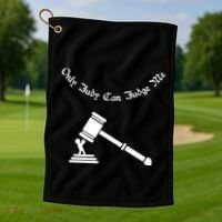 Only Judy Can Judge Me Golf Towel thumb 1