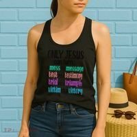 Only Jesus Can Turn A Mess To A Message Test Into Testimony Women's Tank Top thumb 2