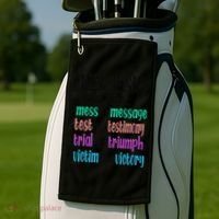 Only Jesus Can Turn A Mess To A Message Test Into Testimony Golf Towel thumb 2