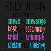 Only Jesus Can Turn A Mess To A Message Test Into Testimony Golf Towel thumb 3