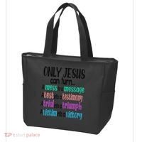 Only Jesus Can Turn A Mess To A Message Test Into Testimony Tote Bag thumb 3
